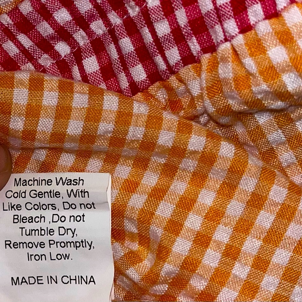 Princess Polly Orange Gingham Track Shorts Size 10 NWT - Picture 6 of 8